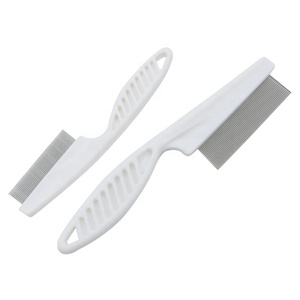 Peine para Pulgas de Acero Inoxidable con Dientes Finos, Herramienta de Aseo para Eliminar <span class=keywords><strong>Piojos</strong></span> en Mascotas Pequeñas - Product Image 2