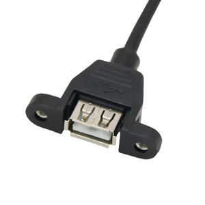 Usb Female To Female Extension Cable 2 Ports Tin Plated <b>Copper</b> With Lug <b>Screw</b> Holes - Product Image 1