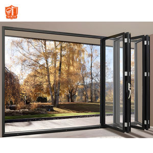 نظام طي ثنائي من الألومنيوم الأسود المعاصر للفيلا أو منزل الشاطئ - Product Image 4