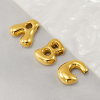 Perles d'espacement en acier inoxydable plaqué or 18 carats YIMEILI 16*17mm, perles à bulles 3D gonflables, accessoires DIY, inaltérables