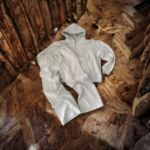 Customizable Breathable Winter Hooded Sweatshirt Custom Sports Outfit with Vintage Side-Waist <b>Bag</b> Design and Solid Pattern - Product Image 3