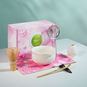 Ensemble en céramique japonaise avec fouet en bambou, design portable, outils à matcha écologiques, logo personnalisé - Product Image 2