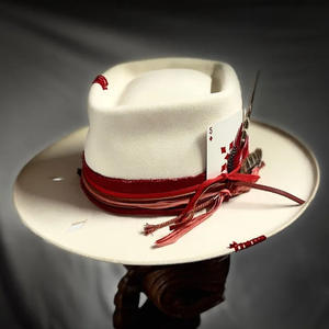 100% chapeau Fedora en <span class=keywords><strong>feutre</strong></span> de laine avec ruban de fleurs imprimé et bord de <span class=keywords><strong>crayon</strong></span> chapeau à <span class=keywords><strong>large</strong></span> bord OEM personnalisé pour scène décontractée - Product Image 1