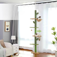 Fabricant de gros fournisseur de produits pour animaux de compagnie en bois grand cactus arbres à chat grattoir