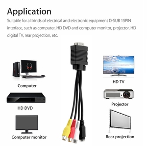 อะแดปเตอร์<span class=keywords><strong>สาย</strong></span>แปลง VGA เป็น S-Video <span class=keywords><strong>AV</strong></span> RCA TV พร้อมสายสัญญาณเสียง 2 เส้น - Product Image 5