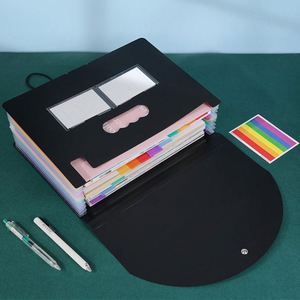 School Office Stationery Multi-color 25 Pockets A4 Paper Plastic rainbow <b>Expanding</b> <b>File</b> <b>Folder</b> Manufacturer - Product Image 1