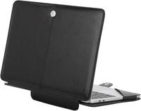 Housse de protection pour ordinateur portable moderne, légère et portable, en cuir PU de qualité supérieure, avec bande transparente