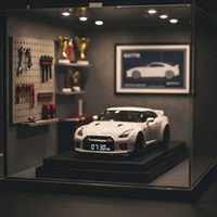 Réveil de voiture sport avec effets sonores et lumineux réalistes de moteur, horloge de voiture de course avec écran LED ultra-clair pour promotion