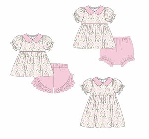 Abbigliamento Smock per Bambini, Neonati e Bambine, Vestiti Coordinati per Fratelli, Abito Floreale con Fiocchi a Forma di <span class=keywords><strong>Zucca</strong></span> per il Giorno del Ringraziamento - Product Image 1