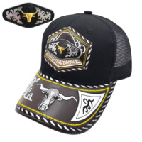Gorra de Béisbol Unisex con Logo 3D de Metal Estilo Occidental, Estampado en Serigrafía, Cierre a Presión, Moderna, de Mezclilla, Lona, Jersey y Malla para Exteriores