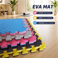 Matras Puzzle Busa EVA Anti Selip Tahan Air Peredam Guncangan Sistem Interlocking untuk Olahraga