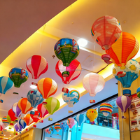 Lanterne en papier de montgolfière faite à la main avec décoration suspendue de bougie de LED pour la décoration de partie, d'école, de centre commercial et d'événement