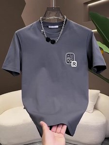 Camisa de <span class=keywords><strong>Manga</strong></span> Corta para Hombre 2025, Formal, de Negocios, Sólida, de Sarga, ODM, de Alta Calidad, Bordada, Elástica, Transpirable, 100% Algodón, de Secado Rápido - Product Image 1