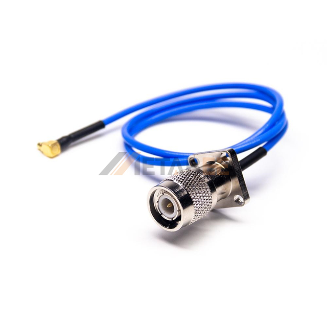 MMCX 90 Degree to RP SMA Male RF Cable Assembly RG402 Semi-Rigid Coaxial Jumper 50 Ohm 18GHz Low Loss Microwave Antenna Link