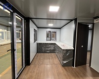 Maison conteneur mobile préfabriquée extensible galvanisée résistante aux intempéries de 20FT 40FT pour hébergement de villégiature, 1 2 3 4 lits