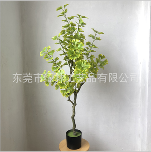 Venta al por mayor <span class=keywords><strong>Ginkgo</strong></span> <span class=keywords><strong>Bonsai</strong></span> árbol artificial interior/exterior decoración de plantas verdes con PU y materiales plásticos - Product Image 4