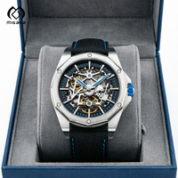 Montre mécanique squelette avec fond transparent personnalisé par l'usine Migaga, Reloj Para Hombre, bracelet en nylon NATOS, montre automatique de sport