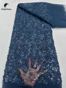 Thiết Kế Mới Màu Đỏ Sequin Ren Ren Đính Cườm Vải Với Mô Hình Thêu Cho Phụ Nữ Của Váy Túi Xách Và Đám Cưới - Product Image 3