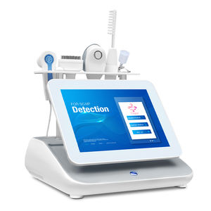 Dispositif d'analyseur de croissance de cheveux populaire AI 50X 200X <span class=keywords><strong>Microscope</strong></span> de caméra de cuir chevelu 5in 1 Machine d'analyse de peau et de cuir chevelu à vendre - Product Image 1