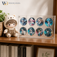 Présentoir personnalisé en acrylique pour badges, étui de rangement multi-trous, organisateur en grille pour boutons de collection, cartes photo et articles promotionnels