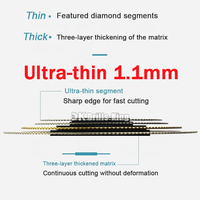 Disque de coupe diamanté super fin 5'' 1,1 mm à livraison rapide, lame de scie diamantée pour meuleuse d'angle