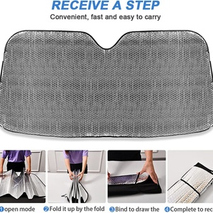 Hawaii Island Outdoor Summer Foldable UV Protection Custom Design Roller Front Windshield Car Sunshade for <b>Window</b> <b>Cover</b> - Product Image 5