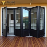 Porte pliante industrielle robuste avec cadre en alliage d'aluminium, design moderne pour villa et usage commercial, isolation thermique
