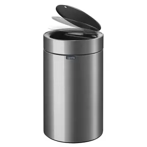 Sensor Trash Bin Restaurant Stainless Steel Vacuum Food Round Mild Steel Waste Bin