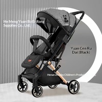 Poussette pliable légère en alliage d'aluminium à quatre roues pour bébé, avec poignée simple et portable, pour 0-6 mois, position assise et allongée