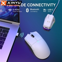 Ratón Inalámbrico para Juegos RGB X11 Blanco ODM/OEM, Ligero, 22K DPI, Sensor Óptico PAW3311, Interruptor HUYU, 5 Botones Programables, 35G