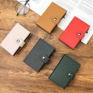 Custom OEM Front Pocket Saffiano Leather Pop up <b>Mens</b> <b>Wallet</b>, <b>RFID</b> Blocking Credit Card Holder Leather <b>Wallet</b> - Product Image 6