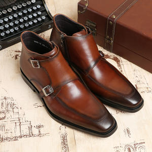 Botas de Trabajo para Hombre, de Cáñamo, con Cordones, Impermeables, Antideslizantes, Estilo Inglés Vintage, con Suela de Goma Cosida a Mano Goodyear - Product Image 5