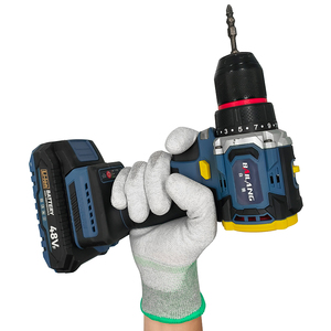 ESD găng tay LED ngành công nghiệp dẫn điện Nylon sợi carbon lót PU đầu ngón tay tráng thiết bị điện tử làm việc chống tĩnh Top phù hợp với găng tay - Product Image 2