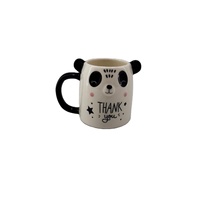 Tazas de café de Panda de cerámica pintadas a mano