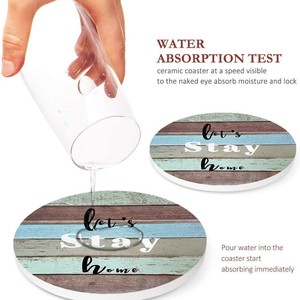 Personnalisation - Ensemble <span class=keywords><strong>de</strong></span> 6 serviettes rondes en bois modernes pour décorations <span class=keywords><strong>de</strong></span> <span class=keywords><strong>table</strong></span> - Housses pour tasses à café avec fonction antidérapante silencieuse - Product Image 3