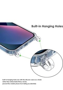 Étui de téléphone Leyi en acrylique transparent antichoc <span class=keywords><strong>avec</strong></span> <span class=keywords><strong>cordon</strong></span> de suspension pour <span class=keywords><strong>iPhone</strong></span> <span class=keywords><strong>14</strong></span> 15 <span class=keywords><strong>Pro</strong></span> Max - Product Image 5