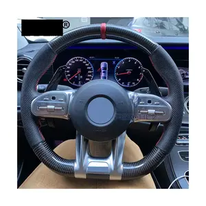 CUSTOMIZED LEATHER STEERING WHEEL FOR MERCEDES BENZ W211 W212 W213 W204 W205 GLK GLS LED PADDLE SHIFTER