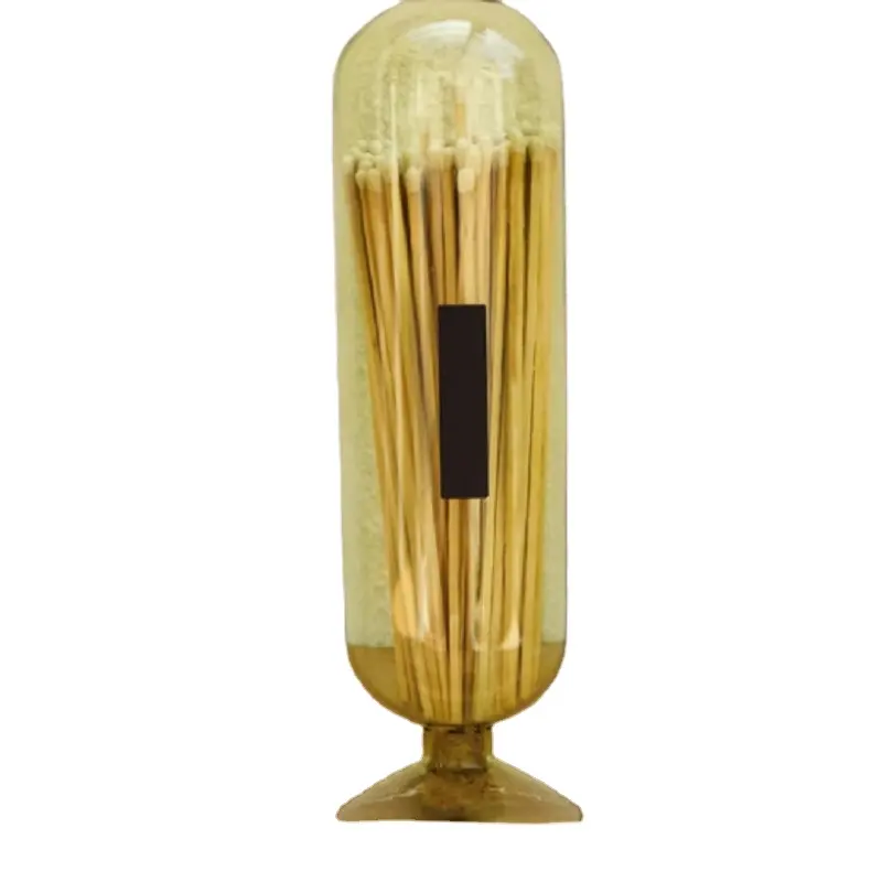 Uso personalizzato della mensa domestica o romantica per contenere fiammiferi in legno barattolo di Cloche soffiato specializzato