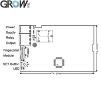 Carte de contrôle d'accès par empreinte digitale et mot de passe GROW K226+G16 Admin/User avec sortie relais pour système de contrôle d'accès aux portes