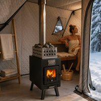 Poêle à bois de haute qualité Warmfire pour sauna, 8KW, acier inoxydable 430, sans fumée, faibles émissions, pour sauna domestique
