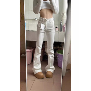 2025 Women's High-<b>Waisted</b> Bootcut Slim Fit <b>Jeans</b> <b>Elastic</b> Lengthened Horseshoe Trend for Spring and Autumn - Product Image 6