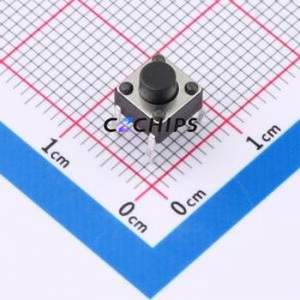 SMG-01-H055A1 Tactile Switch DIP-4P,6x6mm Switch Single Pole Single Throw Round Button 2.5N 6mm - Product Image 1