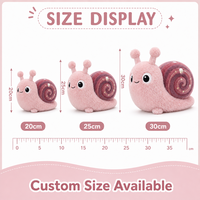 Peluche Escargot Rose Personnalisée Direct Usine, en Coton PP Ultra Doux, Anti-Stress, Idéale Anniversaire, OEM/ODM pour Marques à Marque Blanche