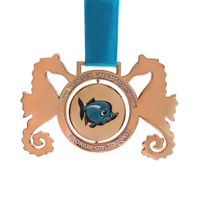 Medalla Deportiva de Aleación de Zinc con Logotipo Personalizado, Medalla de Premio de Esmalte Irregular de Doble Cara para Juegos de Invierno y Carreras de Esquí