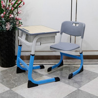 Bureau et chaise réglables en hauteur pour enfants, ensemble de mobilier standard pour salle de classe, adapté aux écoles indiennes