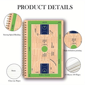 A5 mịn bằng văn bản giấy bóng rổ Tòa Án thiết kế xoắn ốc máy tính xách tay cho Tạp Chí - Product Image 3