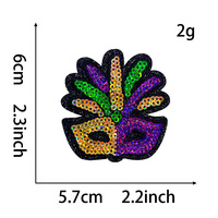 Patchs brodés à sequins motif carte américaine, badges en tissu thermocollants avec logo cowboy, appliques DIY pour vêtements