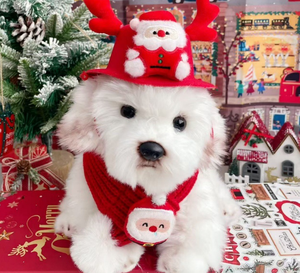 Factory Pet Winter Classic Christmas <strong>Hats</strong> Knitted Neck Warmers Reindeer Santa Claus <strong>Animal</strong> Shaped Decorative Items <strong>for</strong> Dogs - Product Image 2