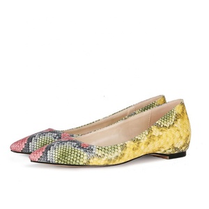Snakeskin Pattern Women's <b>Flats</b> Dress Shoes <b>Pointed</b> <b>Toe</b> <b>Flat</b> Pumps Shoes Office School Girl Daily Life Slip-on Casual Shoes - Product Image 2