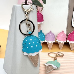 New Product Launch Mini Cartoon Ice Cream Pu Leather <b>Bag</b> <b>Charm</b> for Valentine's Day Gifts - Product Image 5